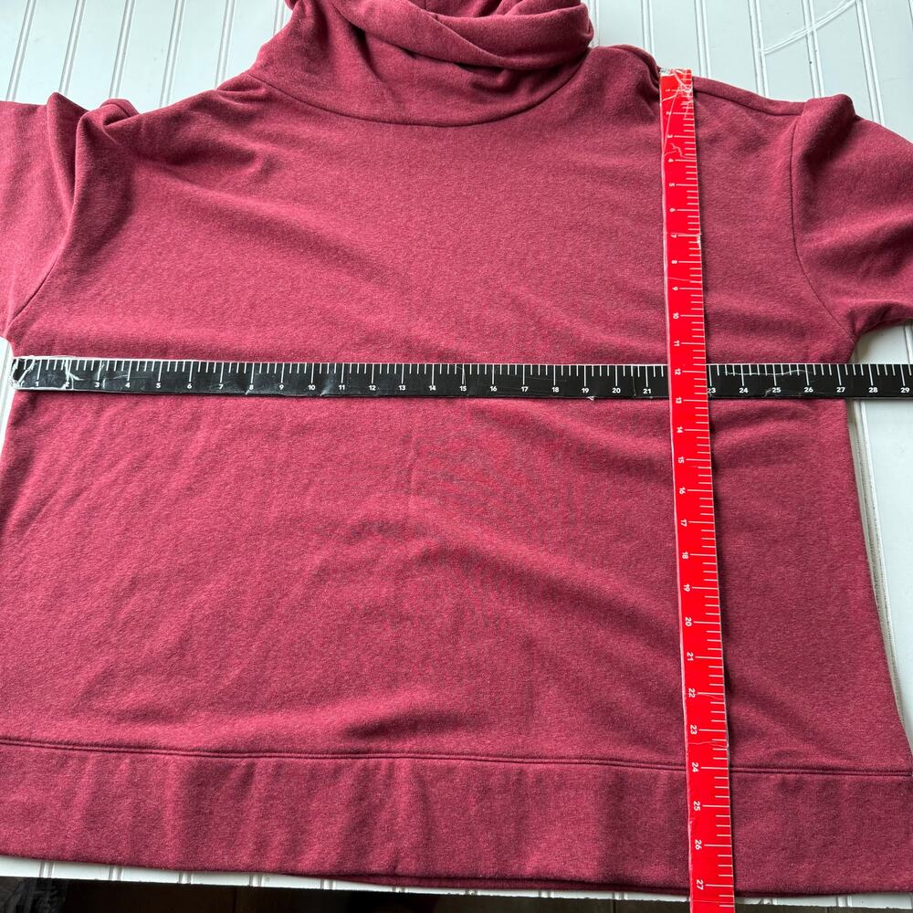 Talbots size 3X plus super soft red cowl neck collar sweatshirt - Picture 7 of 8
